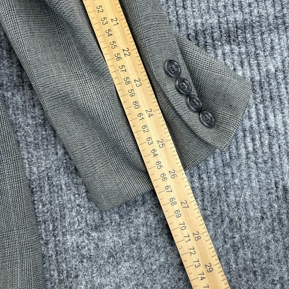 Haggar Black Label Blazer Mens 44L Gray Two Button Wool Blend Sport‎ Coat USA